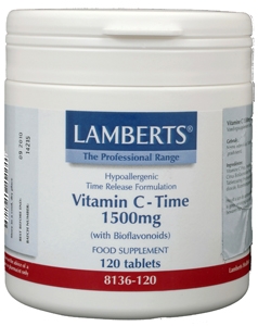 Vitamine C 1500 Time release & bioflavonoiden 120 tabletten Lamberts