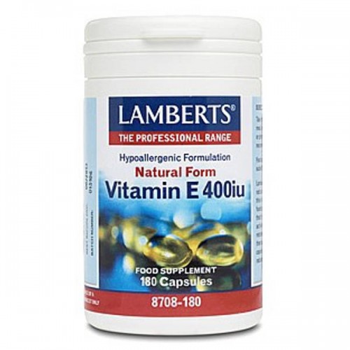 Vitamine E 400IE natuurlijk 60 vegi-caps Lamberts