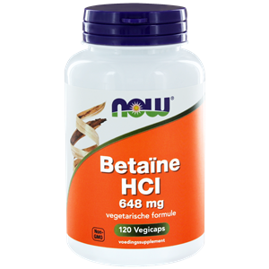 Betaine HCL 648 mg 120 vegi-caps NOW