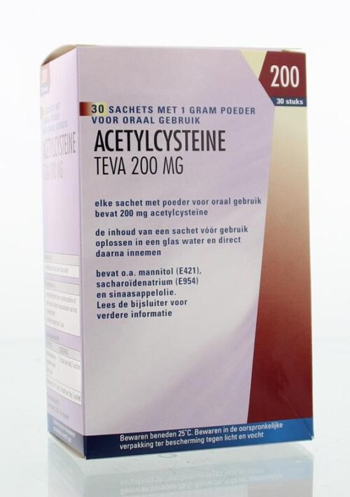 Acetylcysteine 200 mg poeder 30 sachets Teva