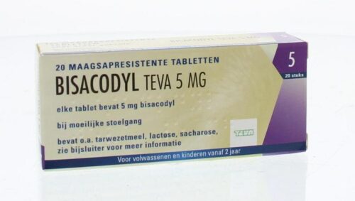 Bisacodyl 5 mg 20 tabletten Teva