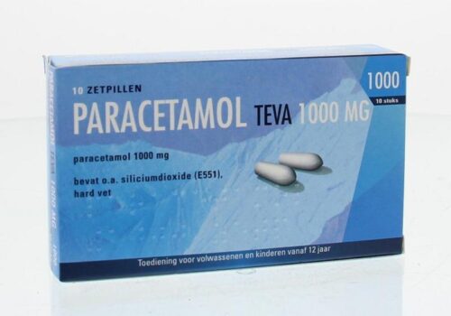 Paracetamol 1000 mg 10 zetpillen Teva