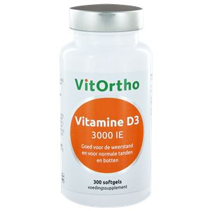 Vitamine D3 3000IE 300 softgels Vitortho