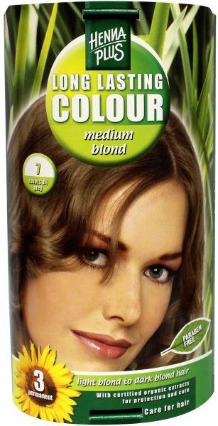 Long lasting colour 7 medium blond 100 ml Henna Plus