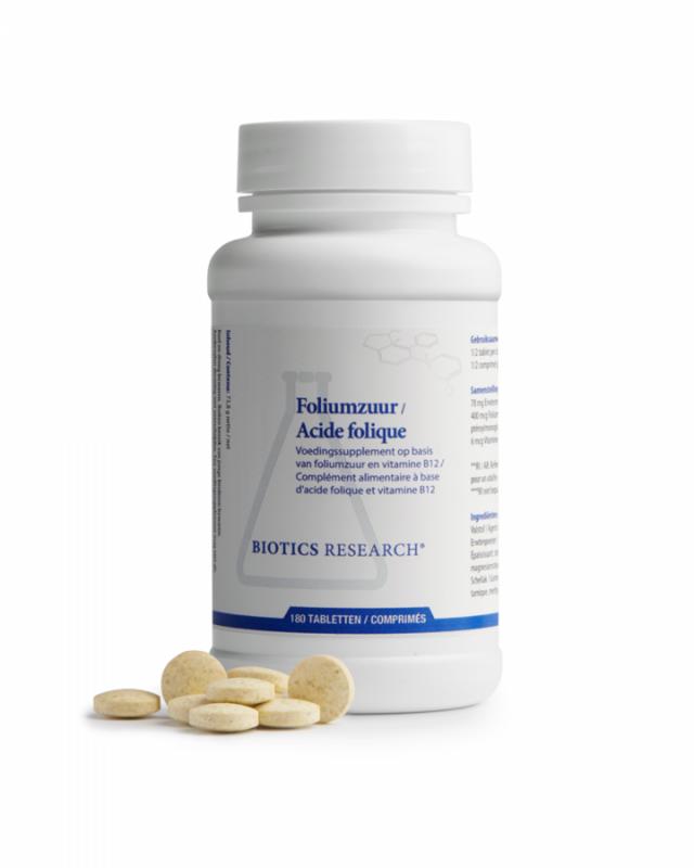Foliumzuur 800 mcg 180 tabletten Biotics ⋆ Bik & NL