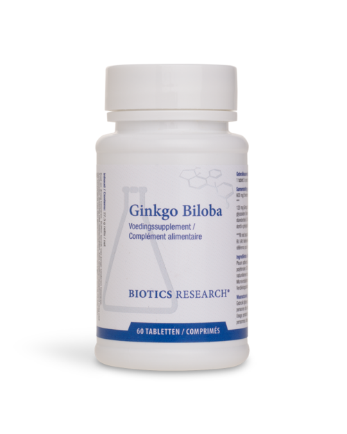 Ginkgo biloba (24%) extract 60 tabletten Biotics