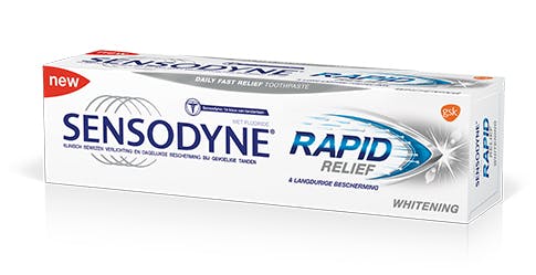 Tandpasta rapid relief whitening 75 ml Sensodyne