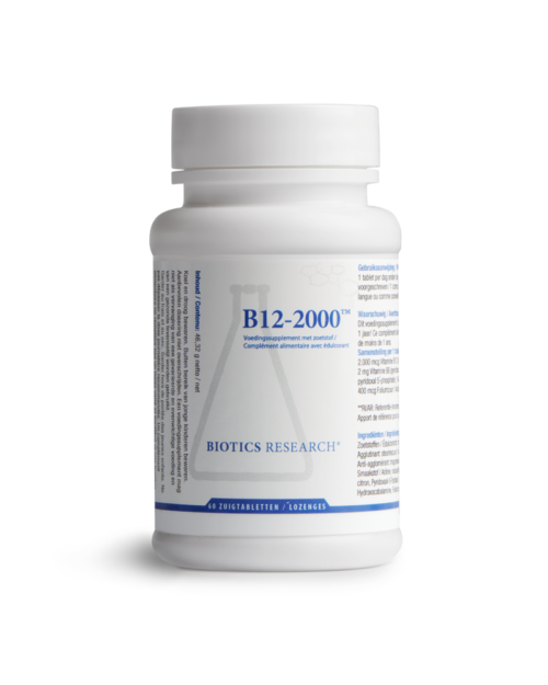 Vitamin B12 2000 mcg 60 zuigtabletten Biotics