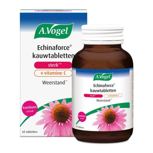 Echinaforce kauwtablet sterk + vitamine C 60 tabletten Vogel