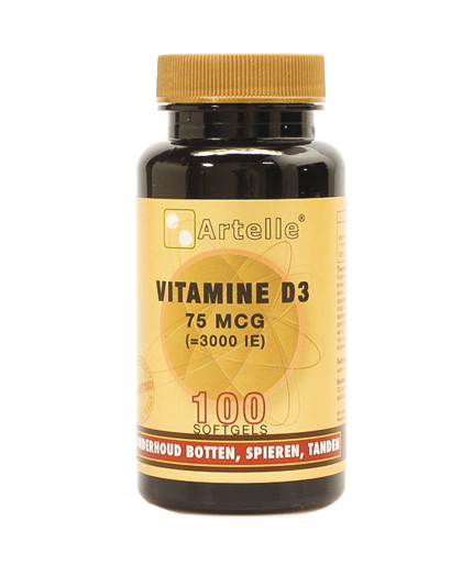 Vitamine D 75mcg 3000ie 100 capsules Artelle