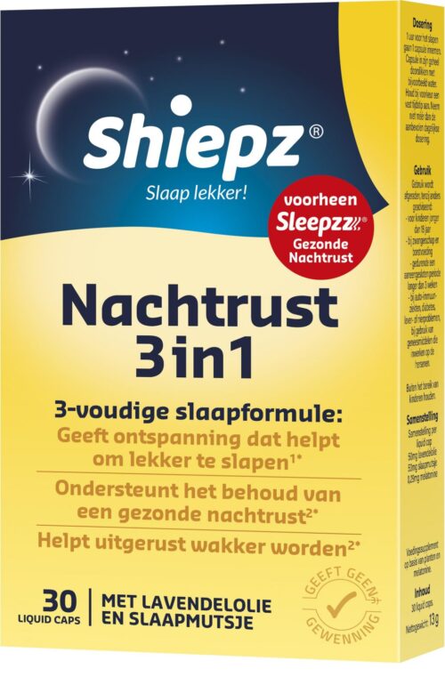 Nachtrust 3 in 1 (Gezonde nachtrust) 30 tabletten Sleepzz