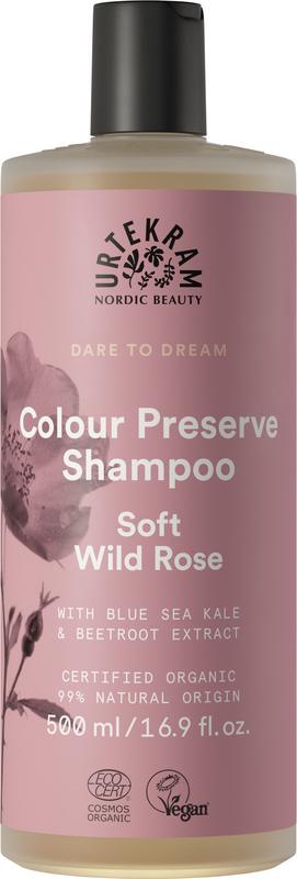 Shampoo soft wild rose 500 ml Urtekram