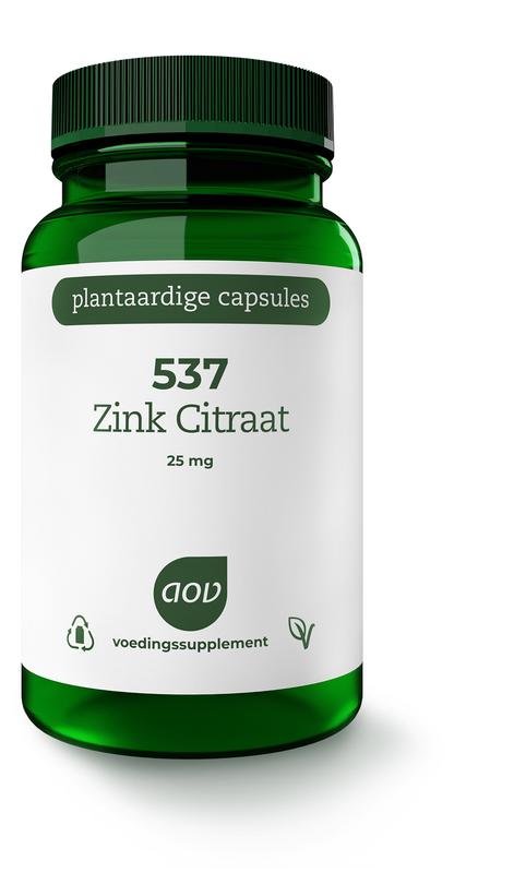 537 Zink citraat 25 mg 90 vegicapsules AOV