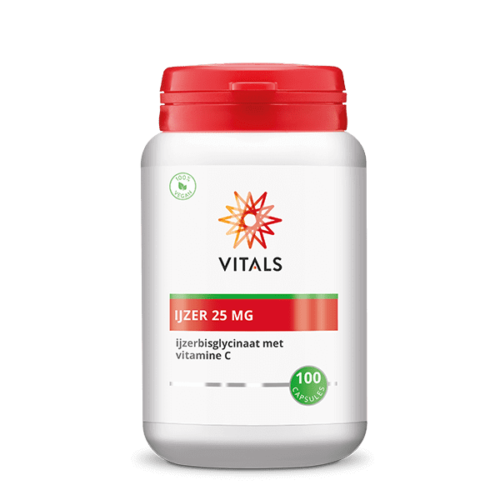 IJzer 25 mg met Vitamine C 100 capsules Vitals