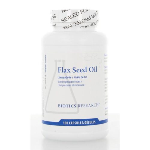 Lijnzaad flax seed oil 100 capsules Biotics