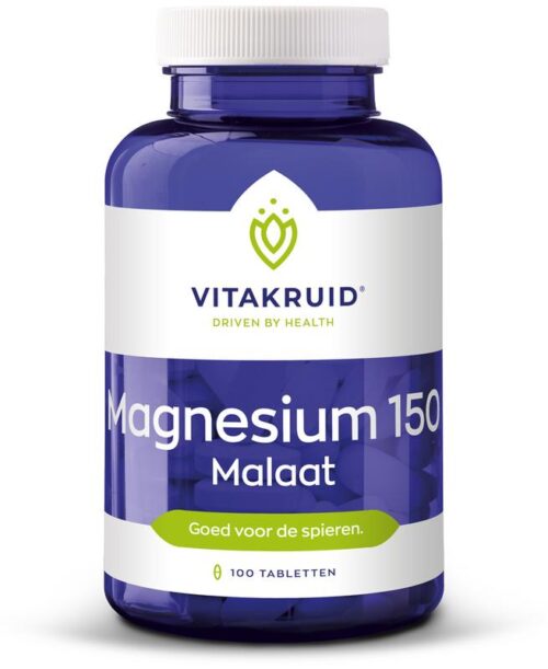 Magnesium 150 malaat 100 tabletten Vitakruid