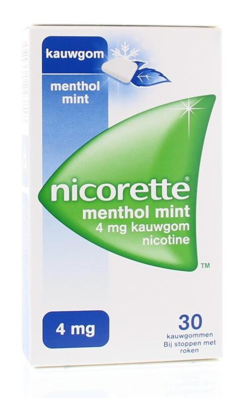 Nicorette Kauwgom 4 mg menthol mint 10 stuks
