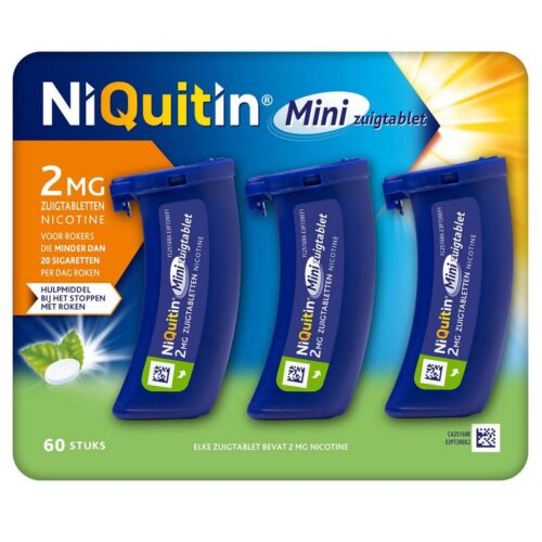 Niquitin Zuigtablet mini mint 2mg 60 zuigtabletten