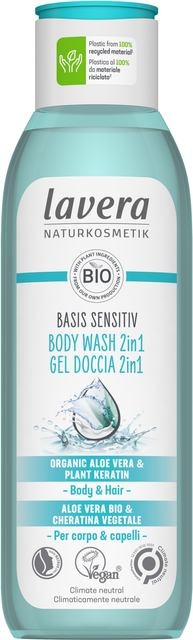 Basis Sensitiv douchegel/body wash 2in1 250 ml Lavera