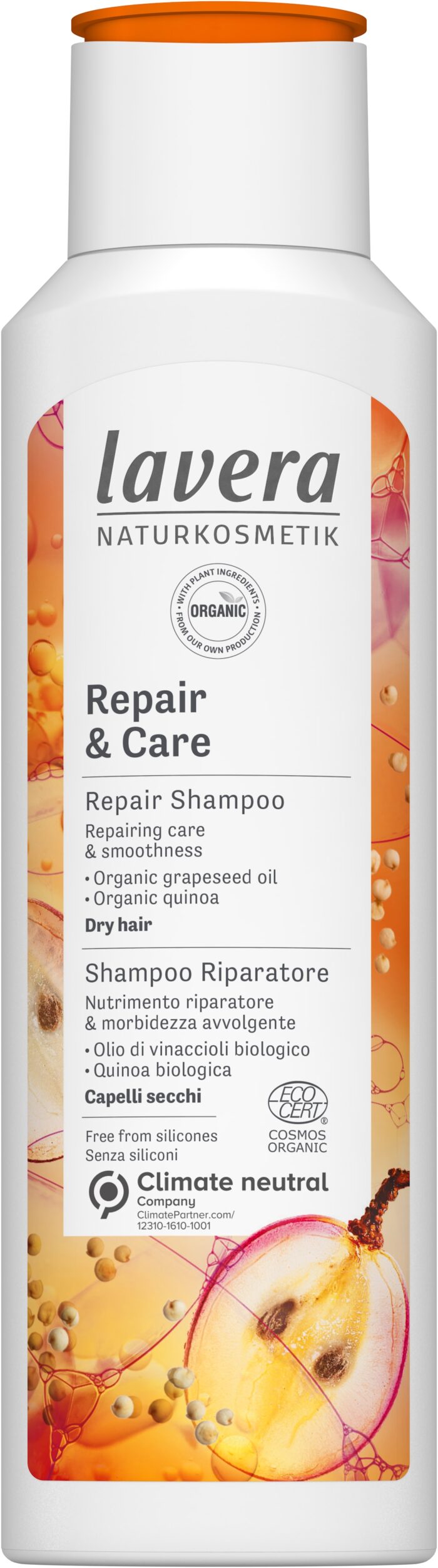 Shampoo repair & care/reparateur bio 250 ml Lavera