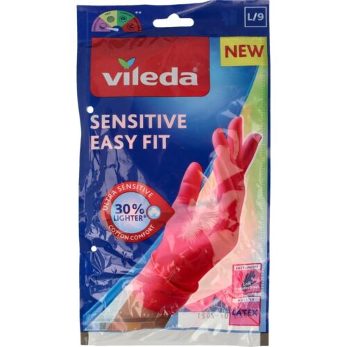 Huishoud handschoenen Sensitive Easy Fit large 1 paar Vileda