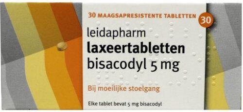 Bisacodyl laxeer 5 mg 30 tabletten Leidapharm