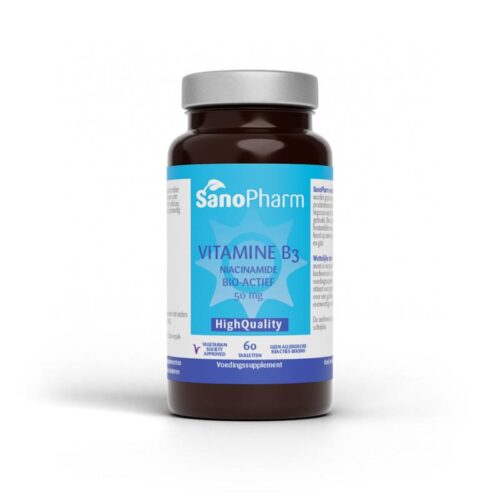 Vitamine B3 niacinamide 50 mg 60 tabletten Sanopharm