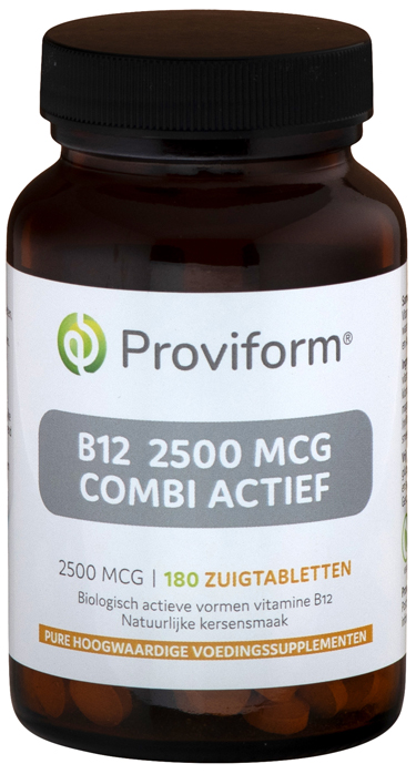Vitamine B12 2500 mcg combi actief 180 zuigtabletten Proviform