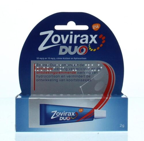 Zovirax Koortslip Crème DUO 2 gram tube