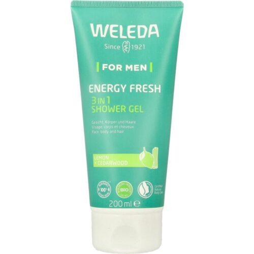 Men energy fresh douchegel 3-in-1 200 ml Weleda