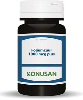 Foliumzuur 1000 mcg plus 90 tabletten Bonusan