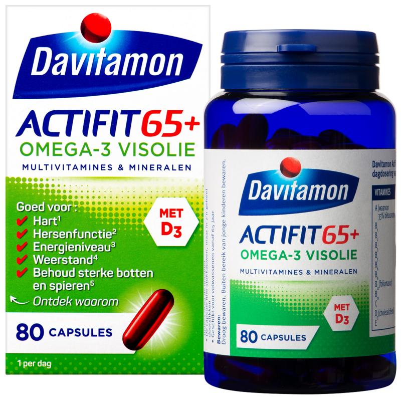 Actifit 65+ omega 3 80 capules Davitamon