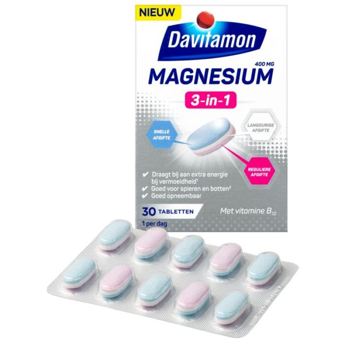 Magnesium 3 in 1 30 tabletten Davitamon