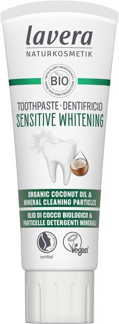 Tandpasta sensitive whitening bio 75 ml Lavera