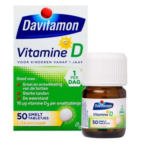 Vitamine D kind smelttablet 50 tabletten Davitamon