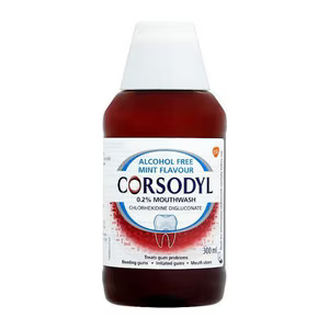 Corsodyl mondspoeling Alcohol-Free Mint 300 ml