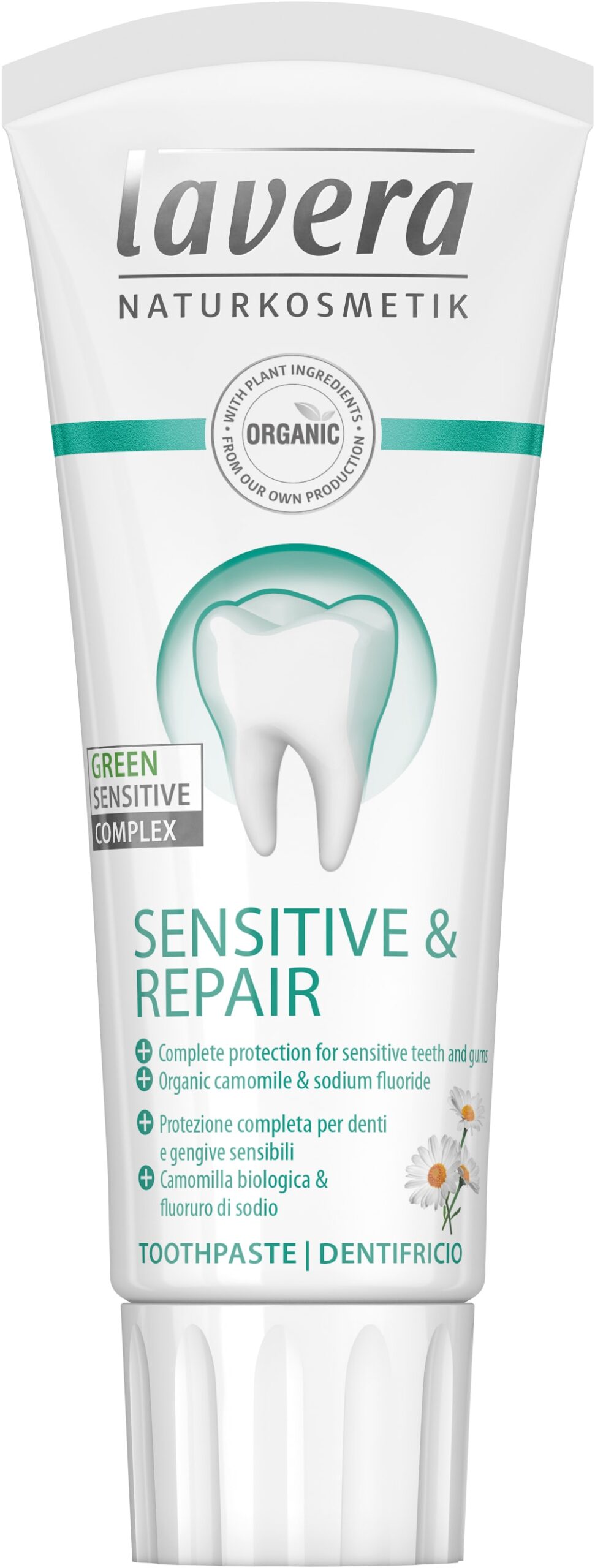 Tandpasta sensitive & repair bio 75 ml Lavera