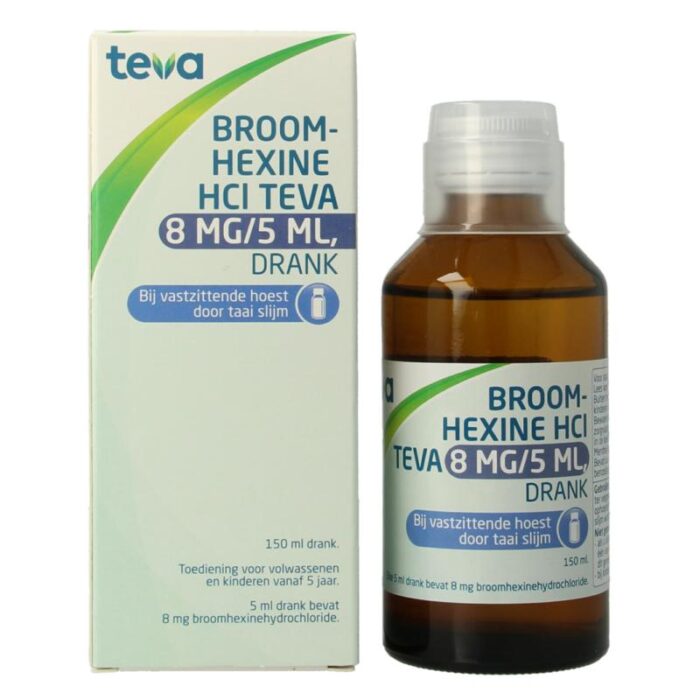 Broomhexine 121CL 8mg / 5ml 150 ml Teva