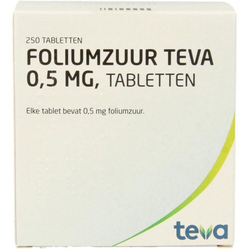 Foliumzuur 0.5 250 tabletten Teva