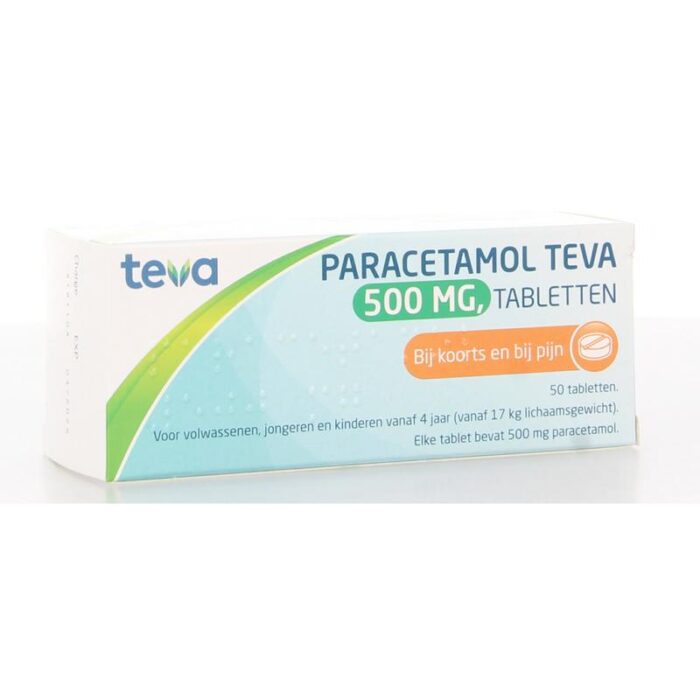 Paracetamol 500 milligram 50 tabletten Teva