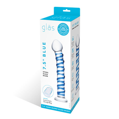 Glas - Blue Spiral Glazen Dildo