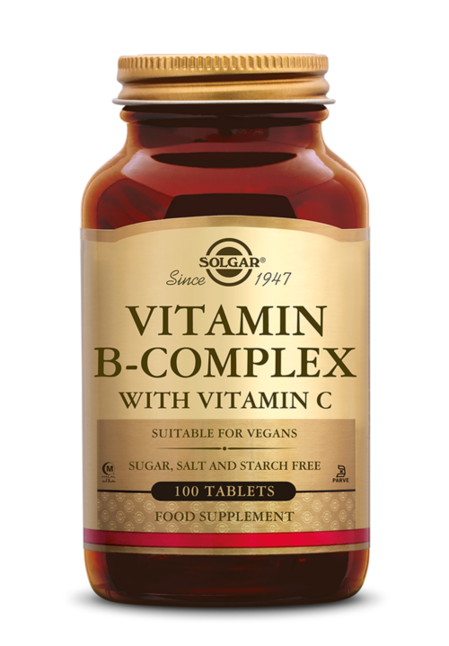 Vitamin B-complex with Vitamin C 100 tabletten Solgar