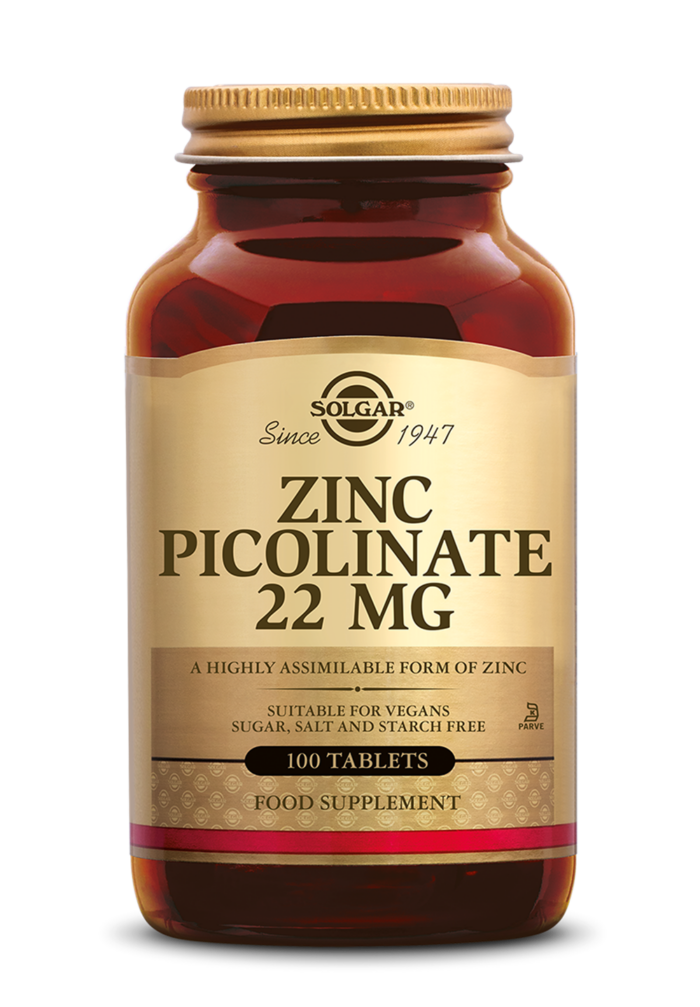 Zinc Picolinate 22 mg 100 tabletten Solgar